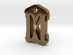 Nordic Rune Letter D in Polished Bronze