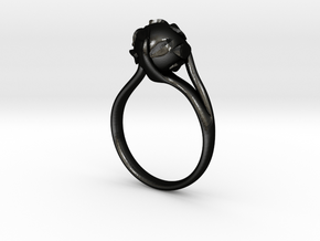 pearl ring in Matte Black Steel: 8 / 56.75