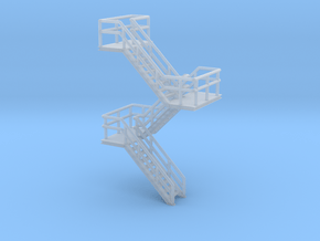 N Scale Staircase H39.2mm in Tan Fine Detail Plastic