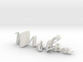 3dWordFlip: Mike/Ashlyn in White Natural Versatile Plastic