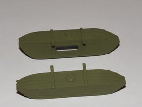 1/87th (H0) scale Pontoons for V-3 Straussler in White Natural Versatile Plastic