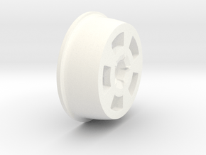 1:8 Rear Crager SS Wheel in White Processed Versatile Plastic