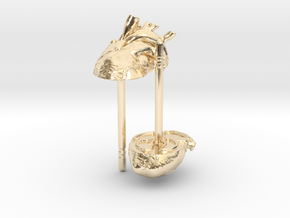 Heart Rhythms: Anatomically-Accurate Post Earrings in 14K Yellow Gold