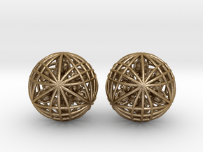 Two Awesomeness Juggling Balls (2x2.5") in Polished Gold Steel
