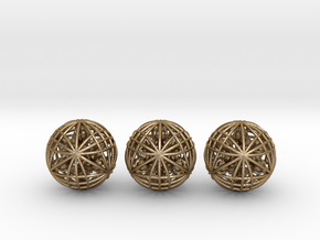 Three Awesomeness Juggling Balls (3x2.5") in Polished Gold Steel