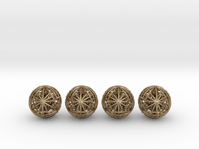 Four Awesomeness Juggling Balls (4x2.5") in Polished Gold Steel