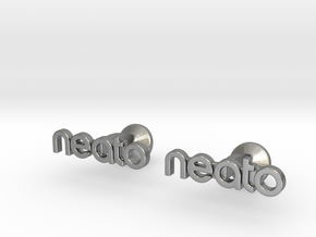 Custom Logo Cufflinks in Natural Silver