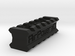 Back-to-Back 6-Slots Picatinny Rails Adapter in Black Premium Versatile Plastic