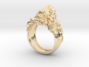 Roaring Lion King of Jungle Ring  in 14K Yellow Gold: 6 / 51.5