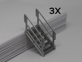 HO 3x Stairs #6 in Smooth Fine Detail Plastic