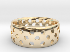 Hex Cutout Ring in 14K Yellow Gold: 6 / 51.5