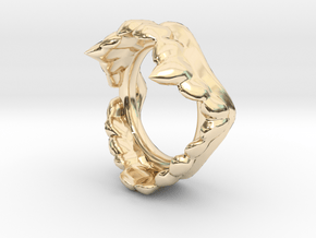 VAMPIRETEETH ring in 14k Gold Plated Brass: 10 / 61.5