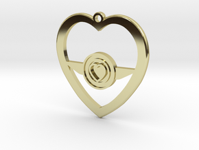 SWA Heart Charm in 18k Gold Plated Brass