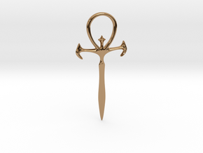 Large Gothic Ankh Sword in Polished Brass