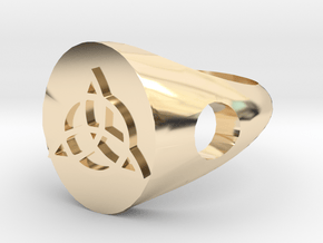 Triquerta Ring Size: Y/12 in 14k Gold Plated Brass