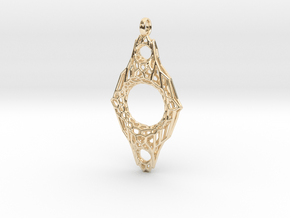 Mesh 8 Pendant in 14k Gold Plated Brass