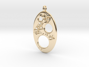 Oval 4 Pendant in 14K Yellow Gold