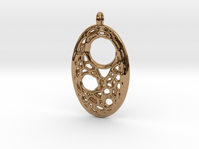 Oval Pendant 5 in Polished Brass