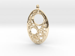 Oval Pendant 5 in 14K Yellow Gold