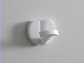 Folding Hook in White Processed Versatile Plastic