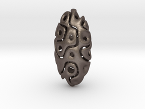 sculture trouée. in Polished Bronzed Silver Steel