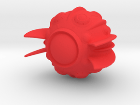 Kzin Heavy Attack Ship in Red Processed Versatile Plastic