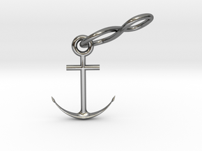 INFINITY ANCHOR in Polished Silver (Interlocking Parts)