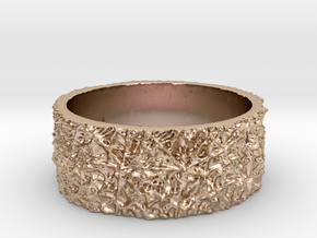 Mesh043 Ring in 14k Rose Gold Plated Brass