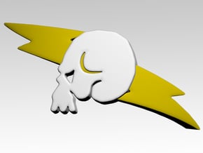 Skull & Lightning 2 Shoulder Icons x50 in Tan Fine Detail Plastic