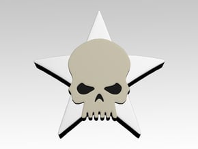 Skull & Star 1 Shoulder Icons x50 in Tan Fine Detail Plastic