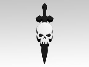 Skull & Sword Shoulder Icons x50 in Tan Fine Detail Plastic