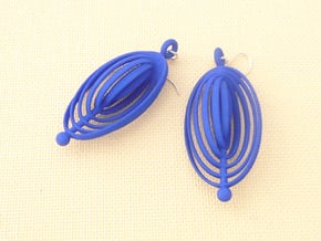 Ovals - Earrings in Nylon Plastic in Blue Processed Versatile Plastic