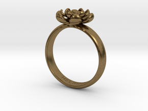 Flower Ring in Natural Bronze