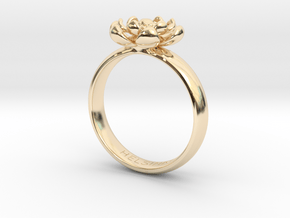 Flower Ring in 14k Gold Plated Brass