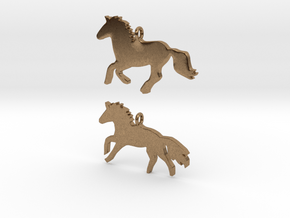 Horses earrings in Natural Brass: 28mm