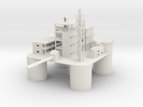 1/500 Oil Platform in White Natural Versatile Plastic