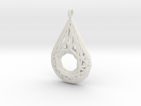 Drop Pendant 4 in White Natural Versatile Plastic