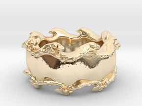 Tsunami ring in 14k Gold Plated Brass: 7 / 54