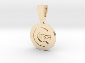 CHICAGO CUBS in 14k Gold Plated Brass