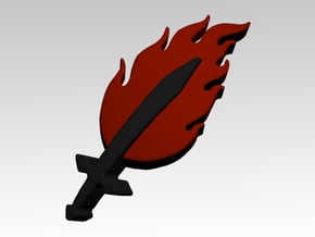 Sword & Fire Shoulder Icons x50 in Tan Fine Detail Plastic