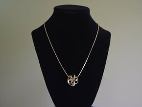 Octopus pendant necklace in Natural Brass