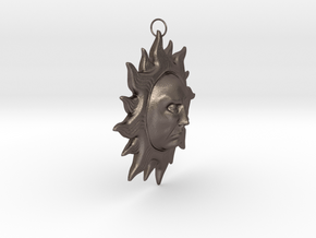 Sunlords Pendant in Polished Bronzed Silver Steel