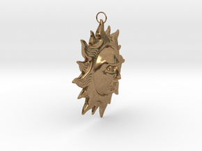 Sunlords Pendant in Natural Brass