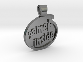 Gamer inside ! [pendant] in Polished Silver