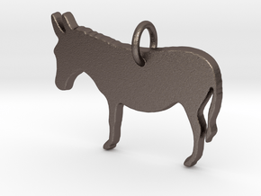Donkey in Polished Bronzed Silver Steel