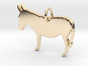 Donkey in 14k Gold Plated Brass