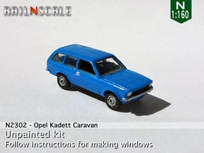 Opel Kadett Caravan (N 1:160) in Smooth Fine Detail Plastic