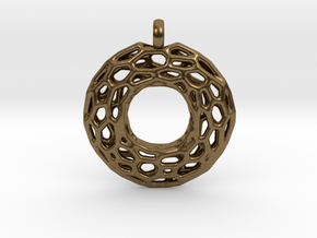 Circle Mesh Pendant 1 in Natural Bronze