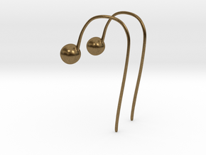 Hook Earrings in Natural Bronze