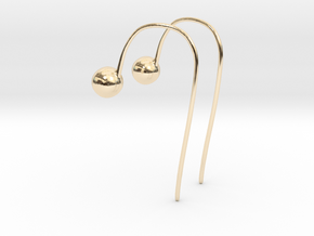 Hook Earrings in 14k Gold Plated Brass
